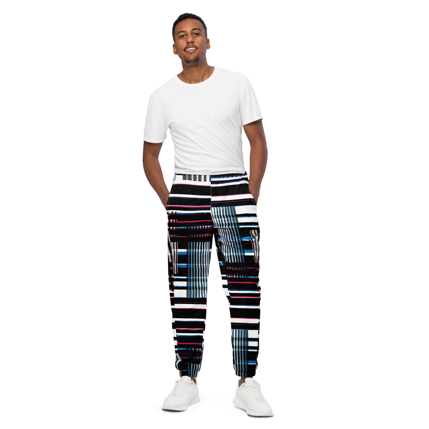 BelaMarkova Glitched unisex track pants