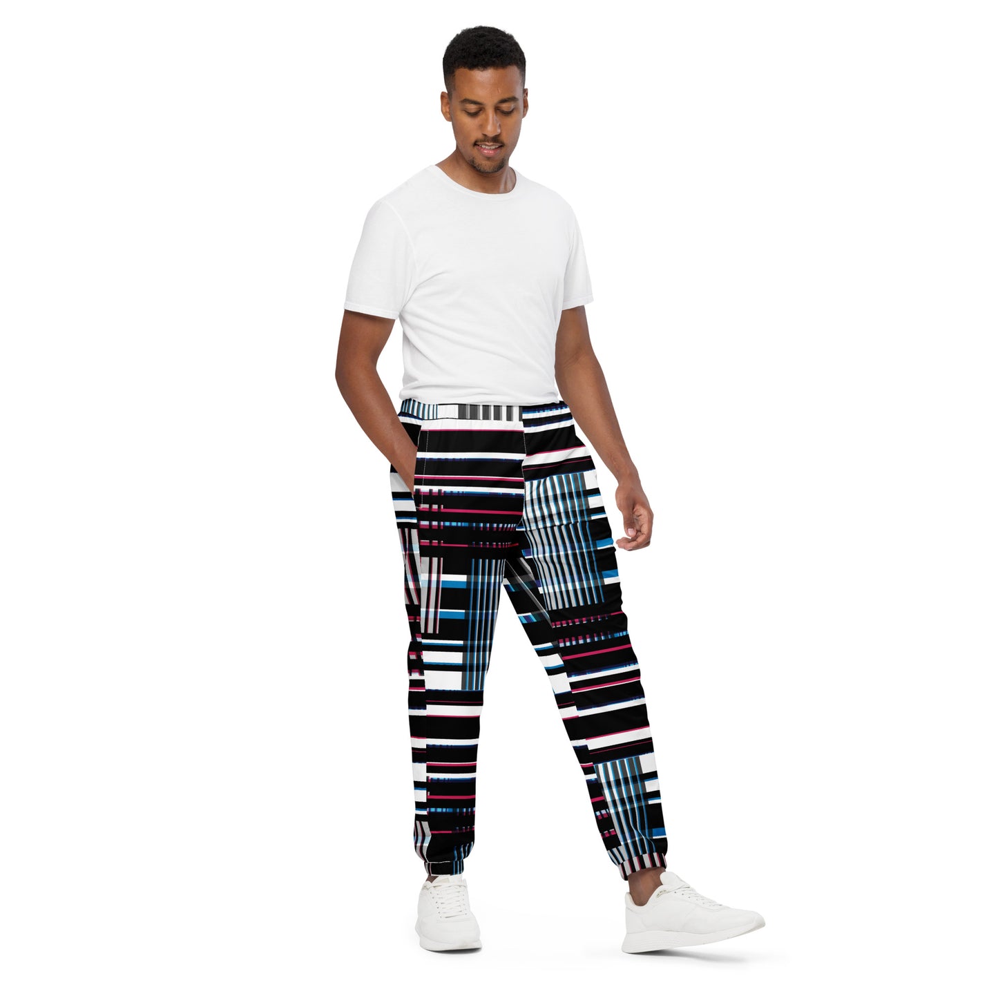 BelaMarkova Glitched unisex track pants